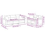 2 részes sötétszürke mikroszálas szövet ülőgarnitúra párnákkal