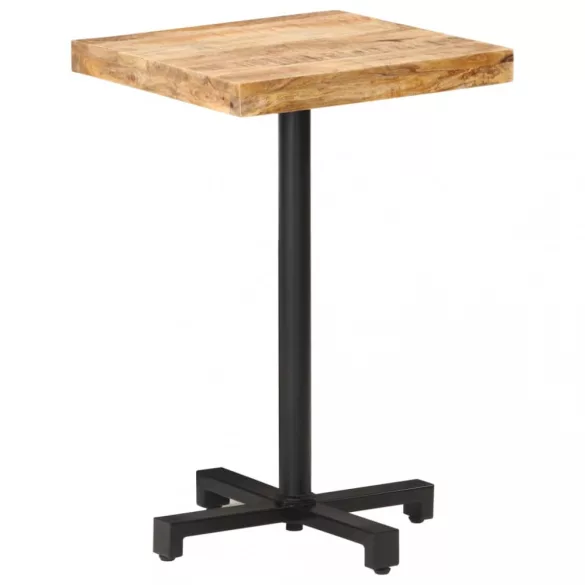 négyzet alakú nyers mangófa bisztróasztal 50 x 50 x 75 cm