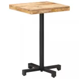 négyzet alakú nyers mangófa bisztróasztal 50 x 50 x 75 cm