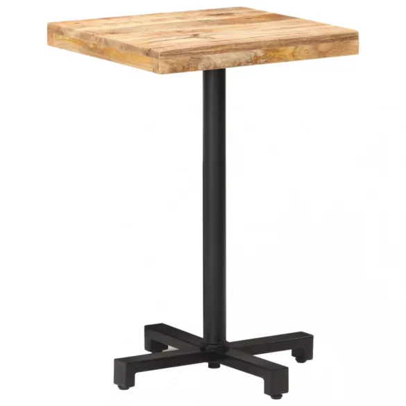 négyzet alakú nyers mangófa bisztróasztal 50 x 50 x 75 cm