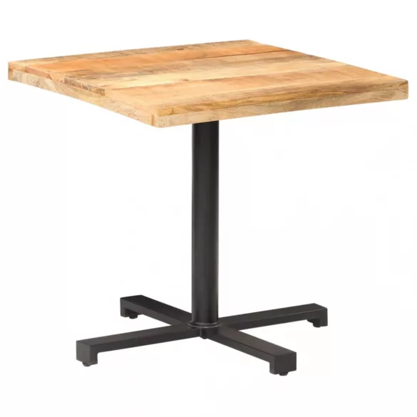 négyzet alakú nyers mangófa bisztróasztal 80 x 80 x 75 cm