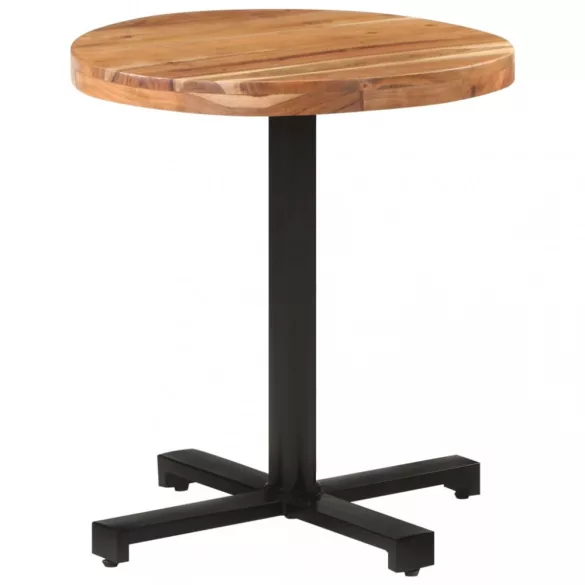 kerek tömör akácfa bisztróasztal Ø70 x 75 cm