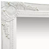 fehér barokk stílusú fali tükör 40 x 40 cm