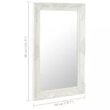 fehér barokk stílusú fali tükör 50 x 80 cm