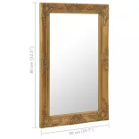 aranyszínű barokk stílusú fali tükör 50 x 80 cm