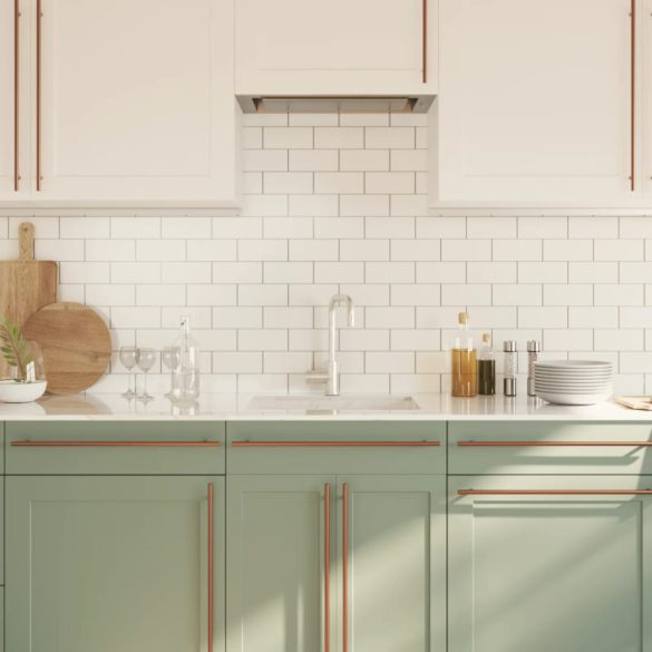 10 db bronz rozsdamentes acél szekrényfogantyú 480 mm