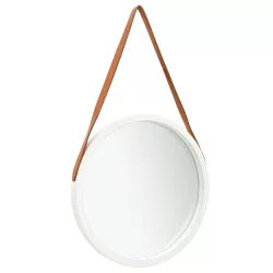 fehér fali tükör pánttal 50 cm