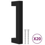 20 db fekete rozsdamentes acél szekrényfogantyú 96 mm