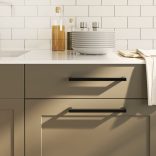 20 db fekete rozsdamentes acél szekrényfogantyú 224 mm