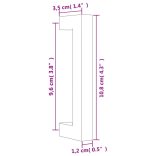 20 db bronz rozsdamentes acél szekrényfogantyú 96 mm