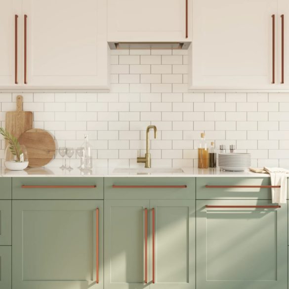 20 db bronz rozsdamentes acél szekrényfogantyú 480 mm