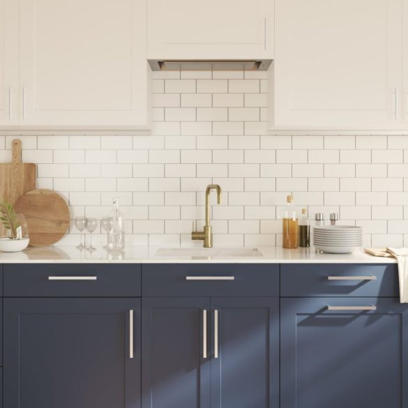 10 db ezüst rozsdamentes acél szekrényfogantyú 192 mm