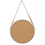 ezüstszínű fali tükör pánttal 50 cm