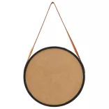 fekete fali tükör pánttal 50 cm