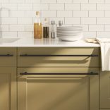 20 db fekete rozsdamentes acél szekrényfogantyú 480 mm