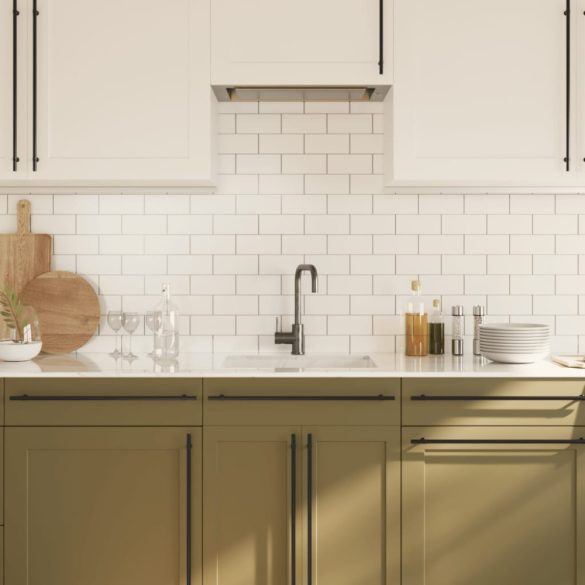 20 db fekete rozsdamentes acél szekrényfogantyú 480 mm