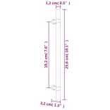 10 db ezüst rozsdamentes acél szekrényfogantyú 192 mm
