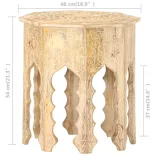 tömör mangófa kisasztal Ø48 cm
