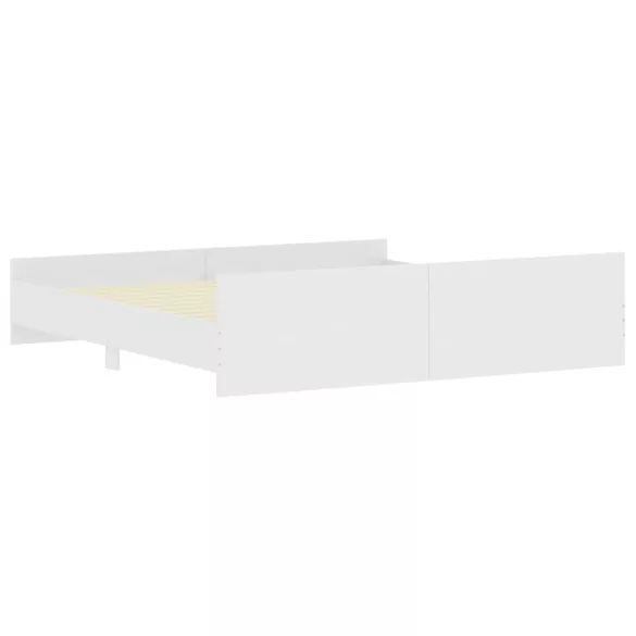 fehér ágykeret fej- és lábtámlával 200x200 cm