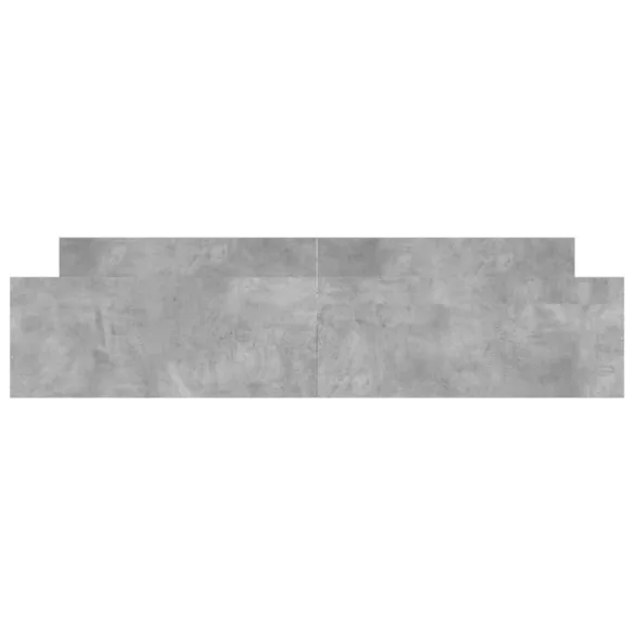 betonszürke ágykeret fej- és lábtámlával 200 x 200 cm