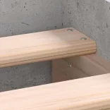 betonszürke ágykeret fej- és lábtámlával 200 x 200 cm