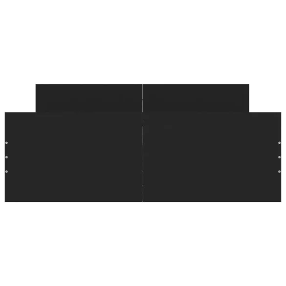 fekete ágykeret fej- és lábtámlával 120 x 200 cm