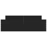 fekete ágykeret fej- és lábtámlával 140 x 200 cm