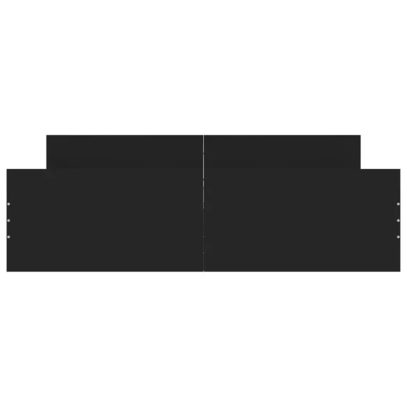 fekete ágykeret fej- és lábtámlával 140 x 200 cm