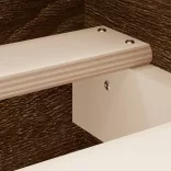 barna tölgyszínű fém ágykeret fej- és lábtámlával 140 x 200 cm