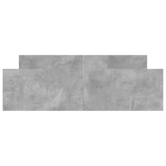 betonszürke ágykeret fej- és lábtámlával 150 x 200 cm