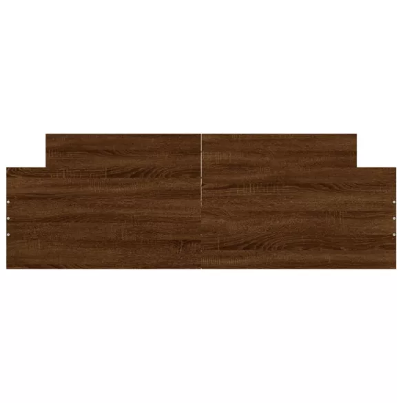 barna tölgyszínű ágykeret fej- és lábtámlával 150 x 200 cm