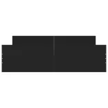 fekete ágykeret fej- és lábtámlával 160 x 200 cm