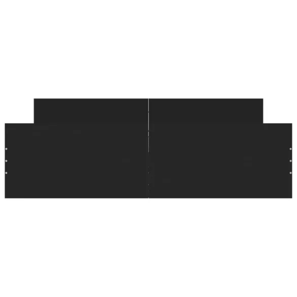 fekete ágykeret fej- és lábtámlával 160 x 200 cm