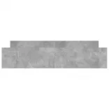 betonszürke ágykeret fej- és lábtámlával 180 x 200 cm