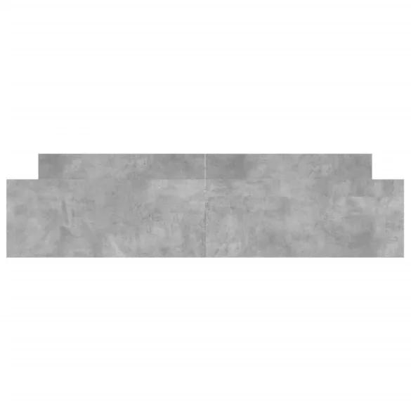 betonszürke ágykeret fej- és lábtámlával 180 x 200 cm