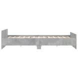 betonszürke ágykeret fej- és lábtámlával 180 x 200 cm