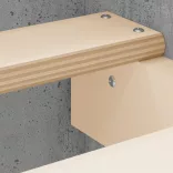 betonszürke ágykeret fej- és lábtámlával 180 x 200 cm