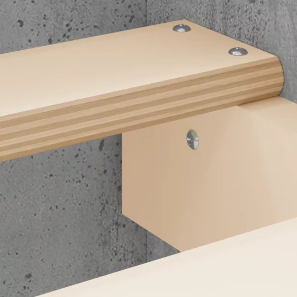 betonszürke ágykeret fej- és lábtámlával 180 x 200 cm