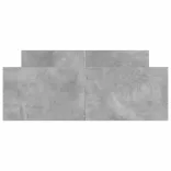 betonszürke ágykeret fej- és lábtámlával 120 x 190 cm