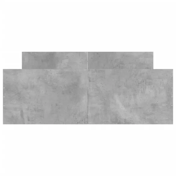 betonszürke ágykeret fej- és lábtámlával 120 x 190 cm