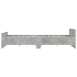 betonszürke ágykeret fej- és lábtámlával 120 x 190 cm