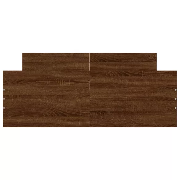 barna tölgyszínű ágykeret fej- és lábtámlával 120 x 190 cm