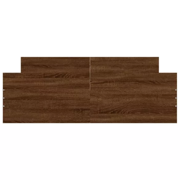 barna tölgy színű ágykeret fej- és lábtámlával 140 x 190 cm