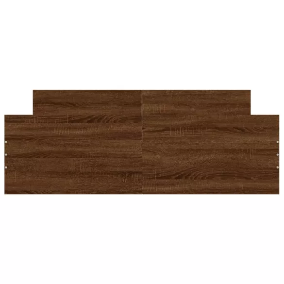 barna tölgyszínű ágykeret fej- és lábtámlával 135 x 200 cm