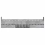 betonszürke ágykeret fej- és lábtámlával 100 x 200 cm