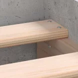 betonszürke ágykeret fej- és lábtámlával 100 x 200 cm