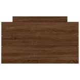 barna tölgy színű ágykeret fej- és lábtámlával 100 x 200 cm