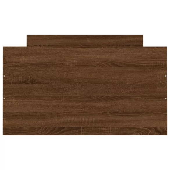 barna tölgy színű ágykeret fej- és lábtámlával 100 x 200 cm