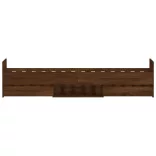 barna tölgy színű ágykeret fej- és lábtámlával 100 x 200 cm