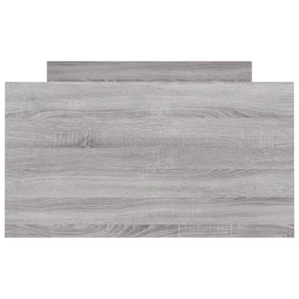 szürke sonoma színű ágykeret fej- és lábtámlával 90 x 200 cm